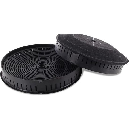 Lot de 2 filtres  charbon actif pour hotte Whirlpool 48400008824 Wpro ...