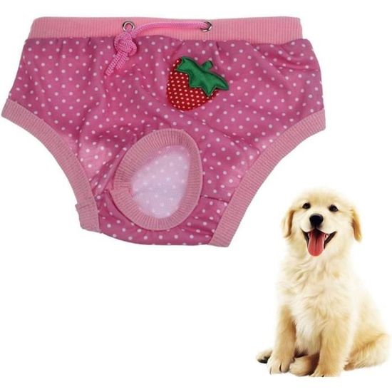 Culotte Lavable Pour Chienne En Chaleur - Lot De 3 + 10 Serviettes, Taille Ajustable XL (50-59cm)