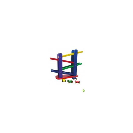 Jeu De Garage à 3 Étages En Bois HOMASIS - Parking Avec 4 Voitures, Héliport, Station-Service, Ascenseur Pour Enfants Dès 3 Ans, 50x40x47 Cm