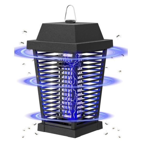 Lampe Anti-Moustique 4500V 20W UV - Portée 100m² - Étanche IPX4 - Pour Jardin, Terrasse, Intérieur