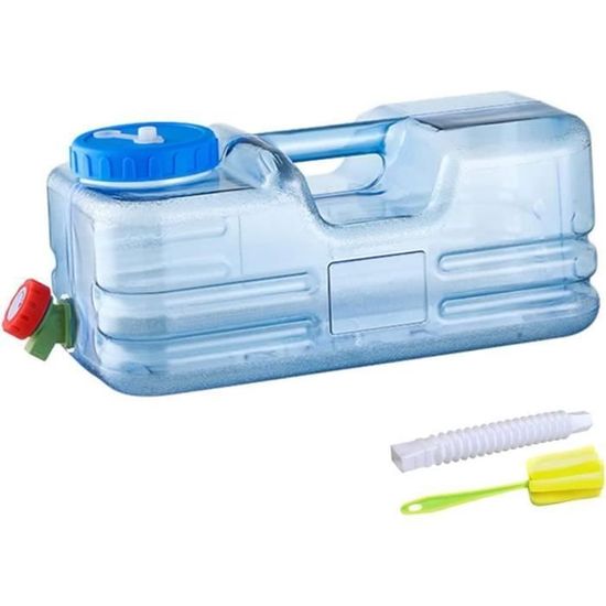 Bidon D'Eau Avec Robinet 10L - Réservoir D'Eau Potable Camping Avec Entonnoir Caché - Noir