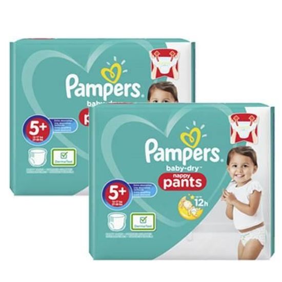 68 Couches Pampers Baby Dry Pants taille 5+