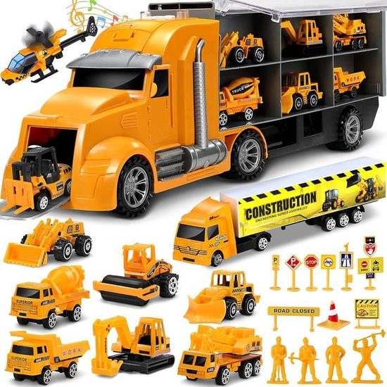 Mothinessto modèle de camion de transporteur Jouet de camion de jeux