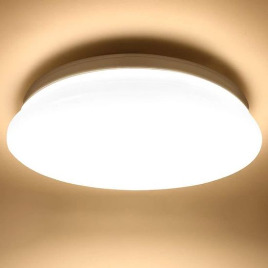 Kit Plafonnier LED Blanc Rond 36W 50cm avec Kit de Suspension - Blanc