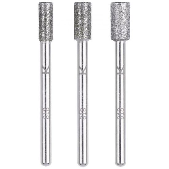 Lot de 100 meules abrasives avec tige de 3 mm et Type de pointe ogive de 5 mm pour jade, métal et bois Lot de 100 meules abrasives avec tige de 3 mm et Type de pointe ogive de 5 mm pour jade, métal et bois