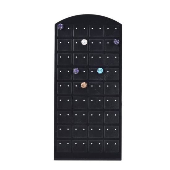 Grand Présentoir à Colliers En Bois Massif - Support Bijoux Noir 39,5x23cm Pour Maison Ou Boutique - 4