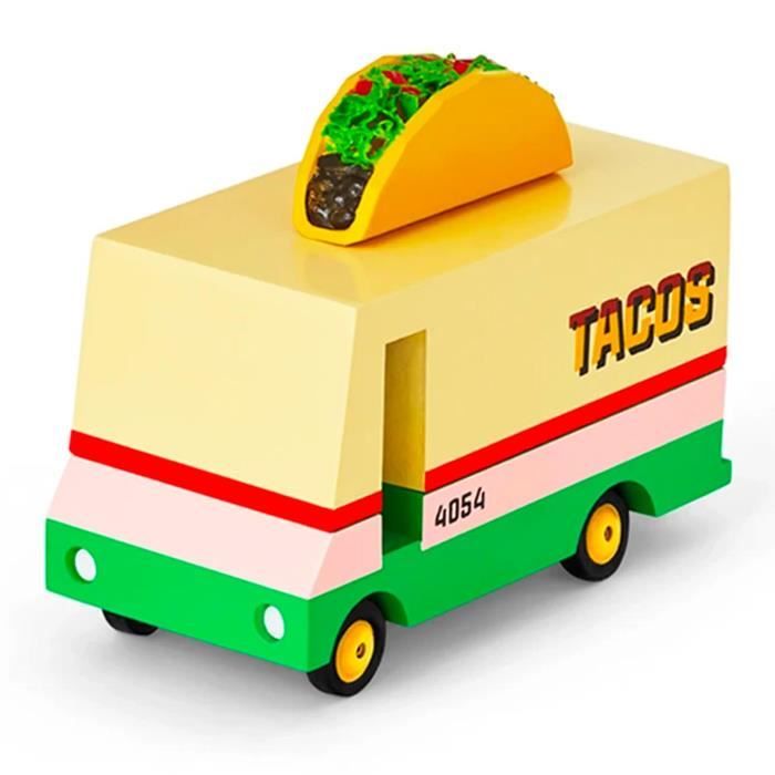 Petites voitures et mini modèles rétro classiques en bois Candylab Candycar Véhicules design pour enfants et adultes - Taco Van