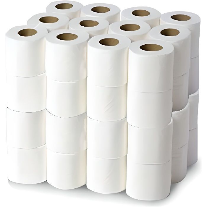 Papier toilette gaufré 3x16g/m² - 48 rouleaux 3 plis - 200 formats 22x11cm