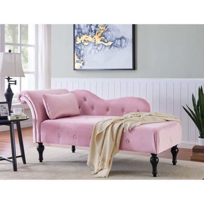 Canapé d'angle Rose Velours Pas cher