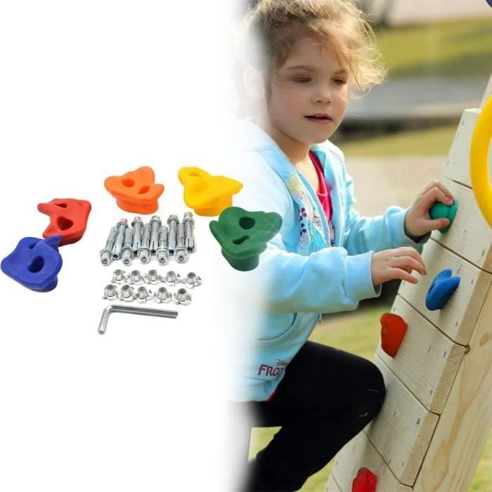 Plastique Rock Escalade Mur Crabe Pierres Mains Pieds Tenir Avec Fixation Kits de Matériel Sports de Plein Air Accessoires