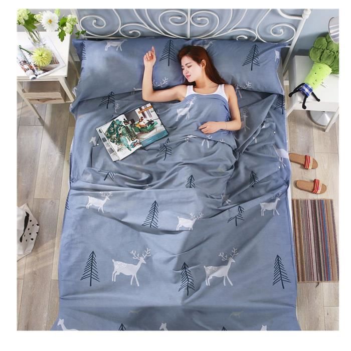 Modèle moderne ultra-léger Sac de couchage pour les voyages, la randonnée, les hôtels, Maison, pour Adulte Enfants 2 80*230cm