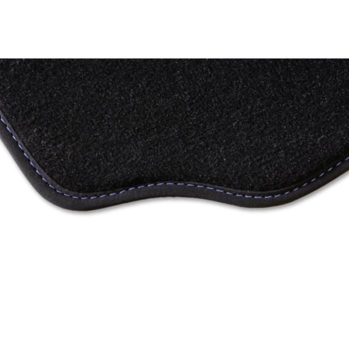Tapis pour Renault KOLEOS 2 Sans trappes arrieres - 1 Tapis de coffre (du 06.17 au ce jour) Tapis GOLD GRIS/BLEU sur mesure