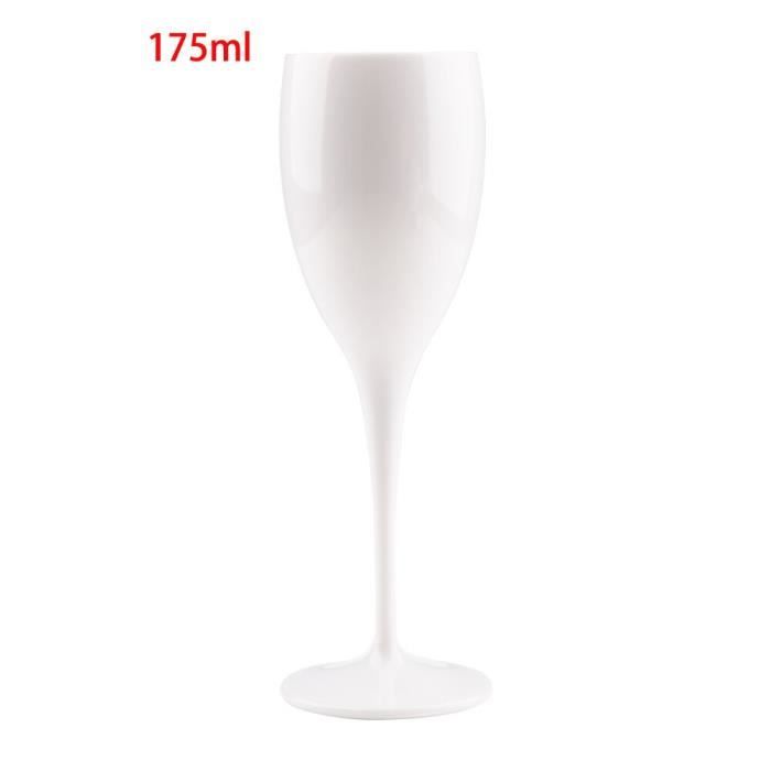 Moet – flûtes à Champagne en plastique, verres à Champagne en acrylique blanc, verres à vin transparents, verres à pied,*DE14186