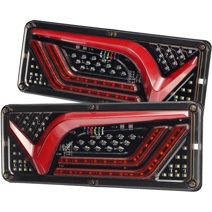2x LED Feu arrière Stop Frein Indicateur dynamique Pour Camion Caravane RV
