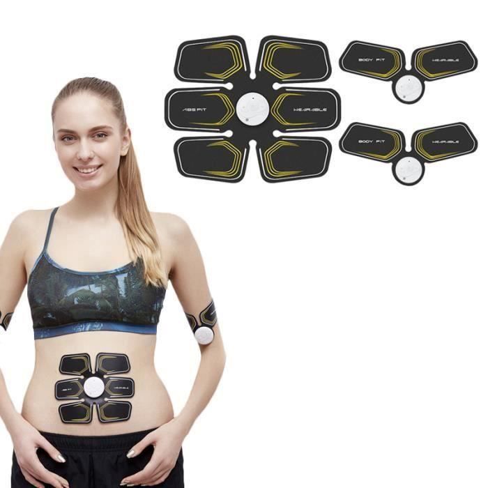 Appareil Abdominal Appareil de Musculation EMS Abdominaux Bras Cuisses Ceinture abdo Appareil ABS Toner Abdomen Formateur