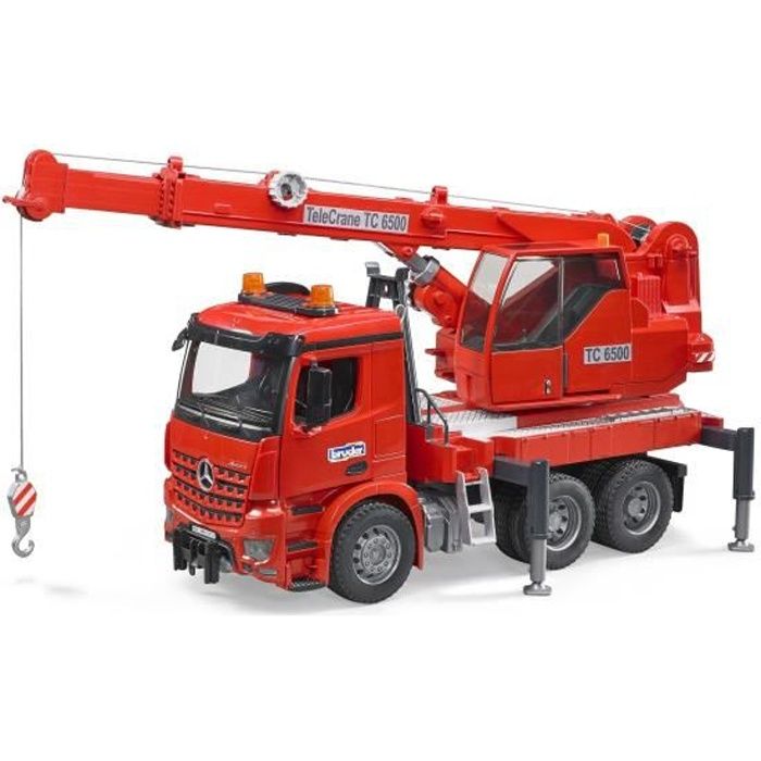 BRUDER - Camion MB AROCS avec grue intégrée et module son et lumière - 52 cm