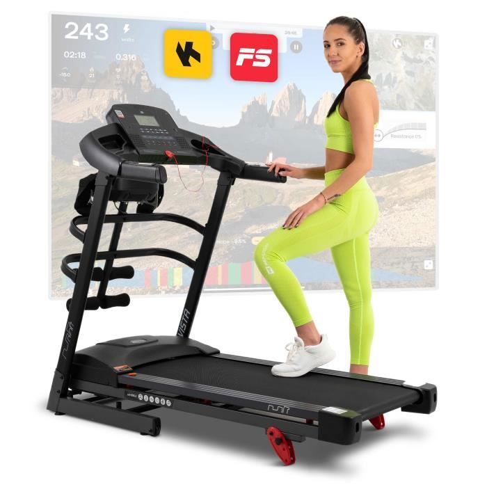 HS HOP-SPORT Tapis de Course HS-1500LB Vista / Tapis Roulant électrique Pliant / 12 Programmes d'entraînement / Max. 110 kg
