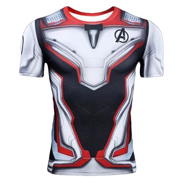 Avengers Endgame T shirt Quantum Mode 3D Imprimé Col Rond Manches Courtes Super Héros Tee Shirt