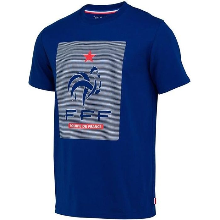 Tee-Shirt Equipe De France logo Enfant-Licence Officielle-Bleu