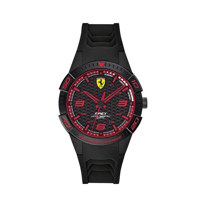 Scuderia Ferrari Homme Analogique Quartz Montre avec Bracelet en Silicone 0840032 7715