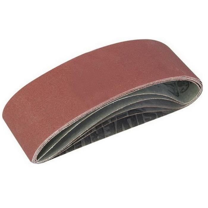 5 BANDES ABRASIVES ASSORTIES 75 mm X 533 mm POUR PONCEUSES