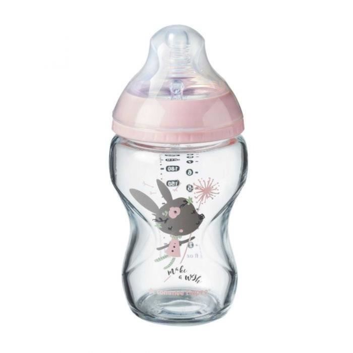 TOMMEE TIPPEE Biberon CTN Verre 250ml décoré Fille
