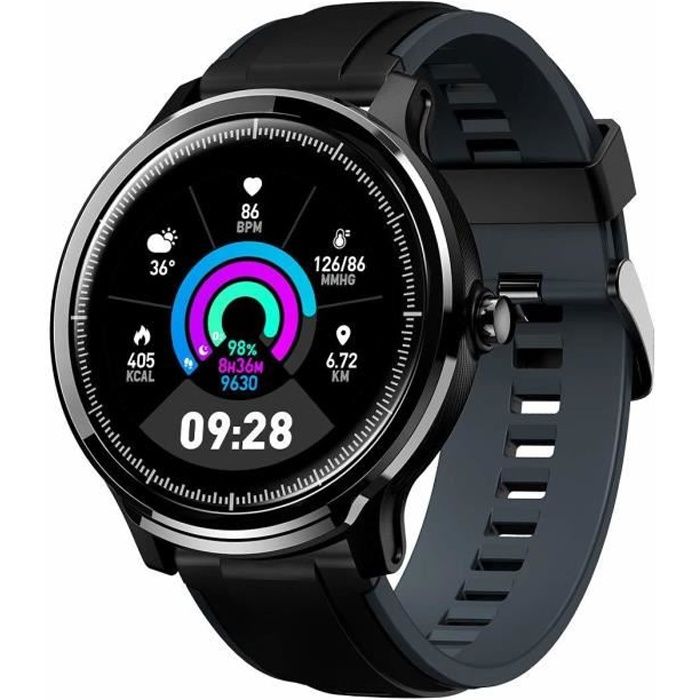 Montre Connectée Homme Smartwatch Full Tactile Montre Sport Moniteur de Fréquence Cardiaque Calories Fitness Tracker Etanche IP68