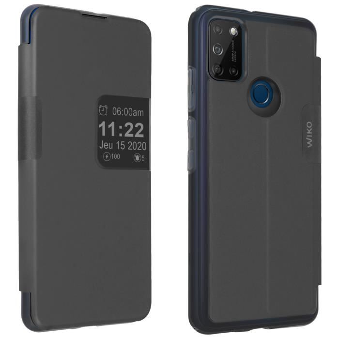 Housse Wiko View 5 / 5 Plus Rabat Translucide Tactile Smart Folio Wiko - Gris