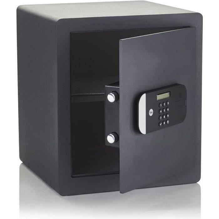 YALE Coffre-fort haute sécurité à serrure électronique (Certifié SKG), format bureau H.40 x l.35 x P.34 cm (35,5 L)