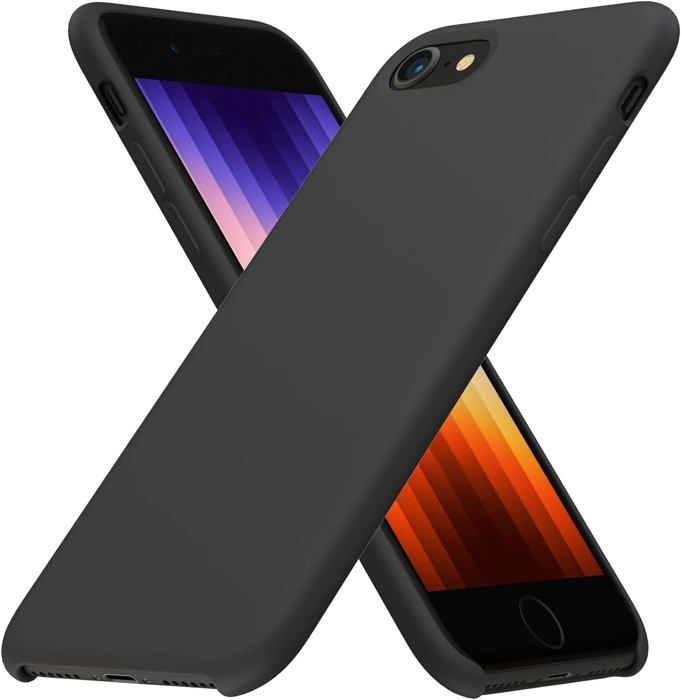 Coque Silicone iPhone SE 3 2022 5G, Housse Fine en Caoutchouc Liquid