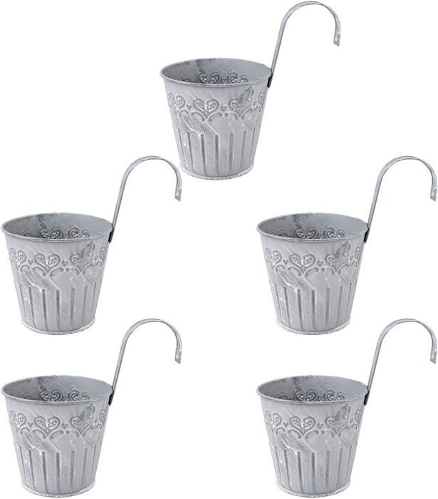 Pot Suspendu Pour Plantes Grimpantes Intérieur Extérieur Set De 4 Pots De Fleurs Suspendus TOBBOMEY Avec Crochets Amovibles - Jaune, Dimensions 18.5x10.5x10.5 Cm, Idéal Balcon Et Jardin