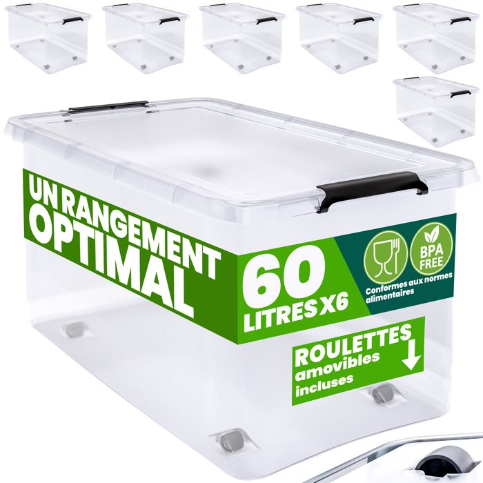 vidaXL Boîtes de rangement en plastique 3 pcs 10 L