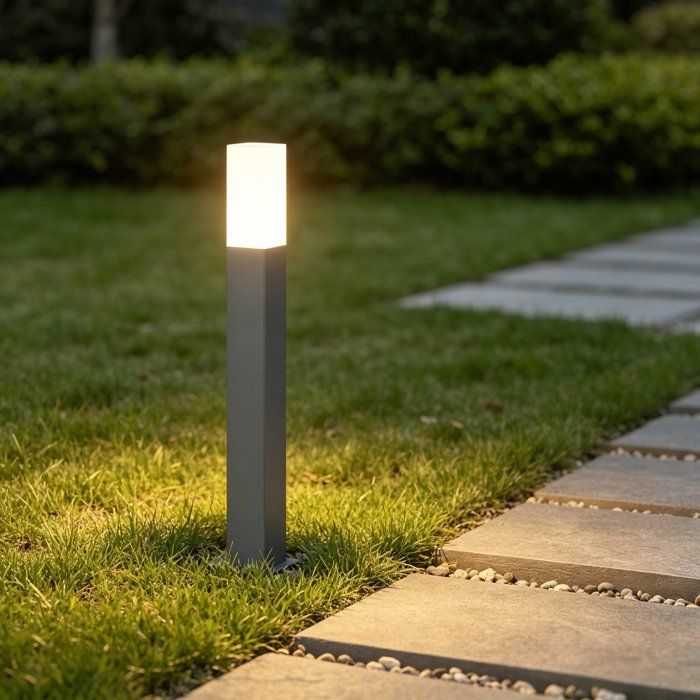 Mai & Mai Lampe sur Pied Extérieur Gris foncé éclairage Extérieur LED IP65 Desgin Deus Lumina 38x38x406mm