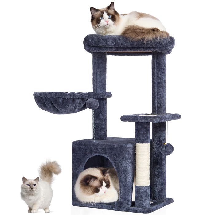 Meilleurs prix pour Arbre à Chat-VEVOR-Maison pour Chat avec Balle suspendue, Centre D'activités pour Meubles pour chats-Gris Foncé