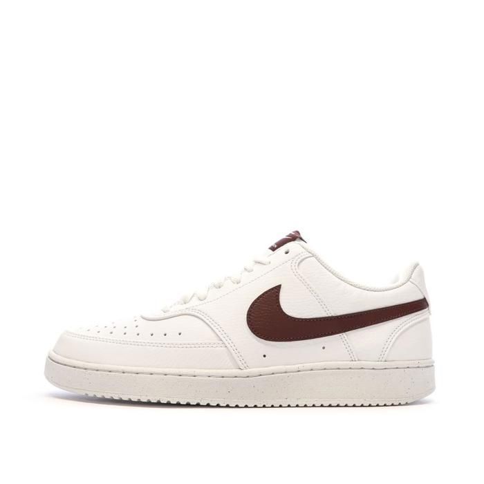Nike Baskets Blanc/Bordeaux Homme Nike Court Vision Low
