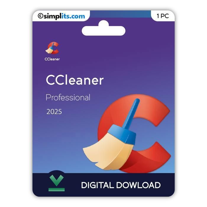 CCleaner Pro 2025 – Activation Perpétuelle – À télécharger – 1 PC – Non compatible Mac