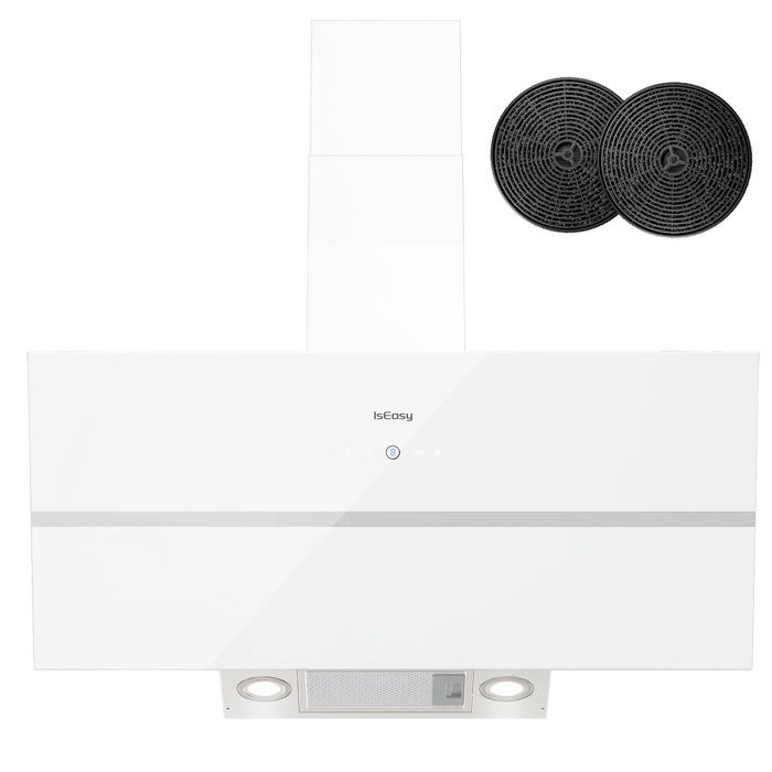 Hotte Aspirante - ISEASY - 90cm - Inclinée - Classe A++ - 549 m³/h
