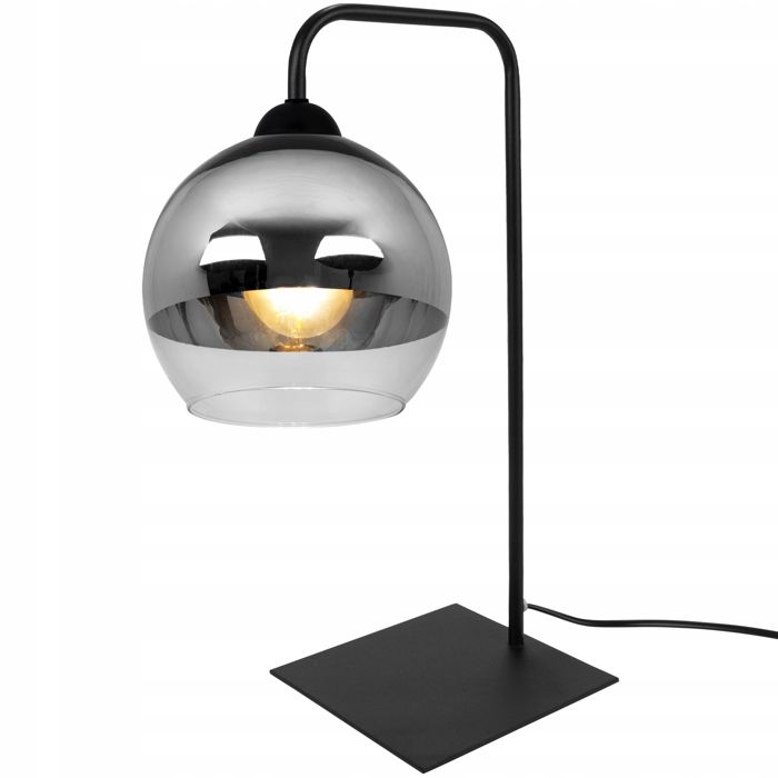 Lampe de chevet - Light-Home - Bergen 2330/LN35 - Métal et verre - Noir et chrome