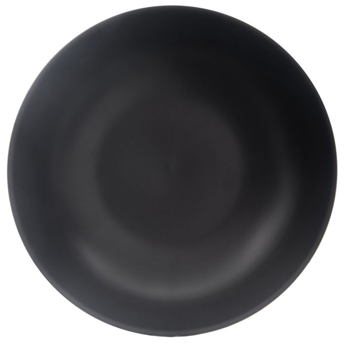Assiette à dîner profonde en céramique - ORION - 205 cm - 800 ml - Noir mat - Compatible lave-vaisselle