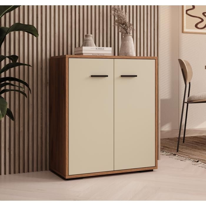 Buffet Bas - DESIGN AMEUBLEMENT - Lander L2 - 2 Portes - Mélamine - Style Contemporain Buffet Bas - DESIGN AMEUBLEMENT - Lander L2 - 2 Portes - Mélamine - Style Contemporain