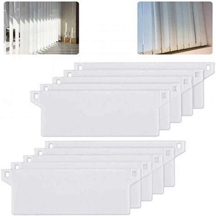 10pcs Plaque de Lestage Store Californien Poids Lest Stores Verticaux Plaque Lestage Store Lamelle Verticale 127mm Pièce Rechange