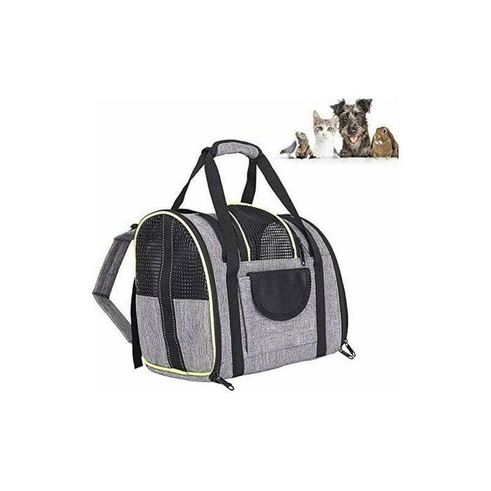 Sac dos transport chat/chien extensible 90% : respirant matelas peluche amovible. Voyage train/voiture/restaurant/avion