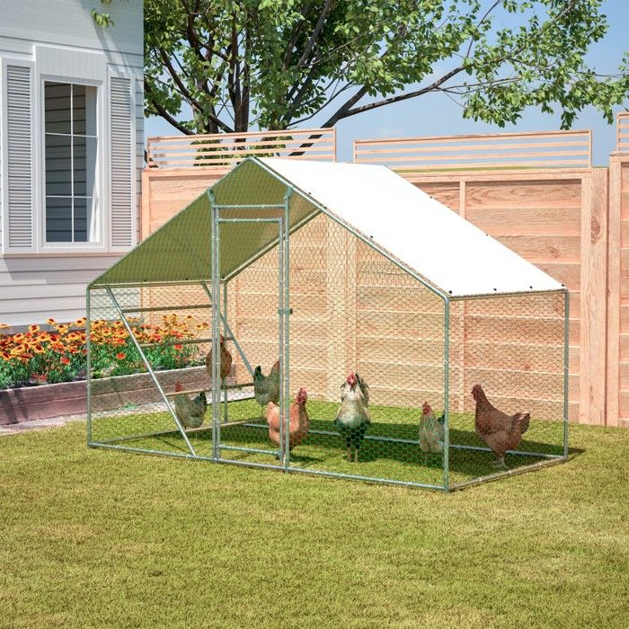 Meilleurs prix pour Poulailler robuste 303x157x200cm avec enclos échelle sécurisé et résistant aux intempéries pour volailles et petits animaux