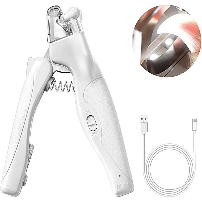 Coupe-ongles pour animaux avec lumière LED ciseaux à ongles pour chiens coupe-ongles