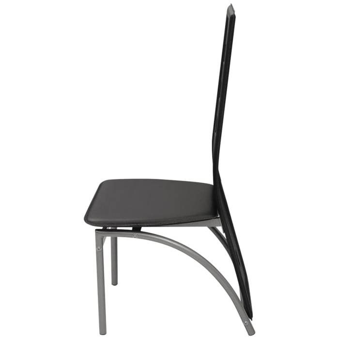 Noir Chaises de cuisine/bar - SOLOMON -[lot de 4] - Pour 4 personnes - noir similicuir CCC266