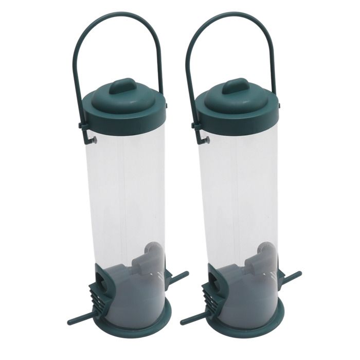 Meilleurs prix pour KEENSO Mangeoire à tubes pour oiseaux Mangeoires à oiseaux pour lextérieur lot de 2 mangeoires à oiseaux à animalerie produits