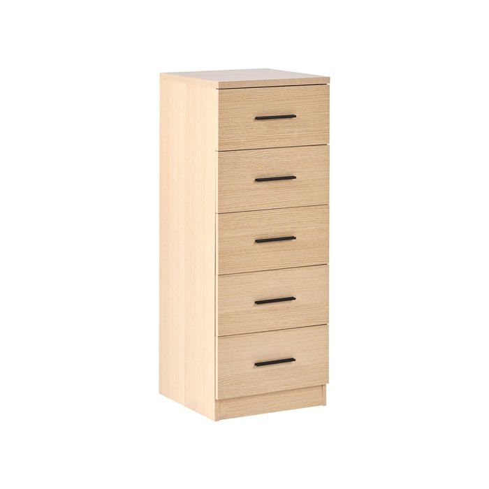 Commode à 5 tiroirs KITIMAT Marron clair Commode à 5 tiroirs KITIMAT Marron clair