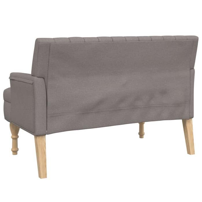 Black Friday Banc salon - JILL - Banquette/Coffre - avec coussins taupe 113x64 5x75 5 cm - tissu BB323