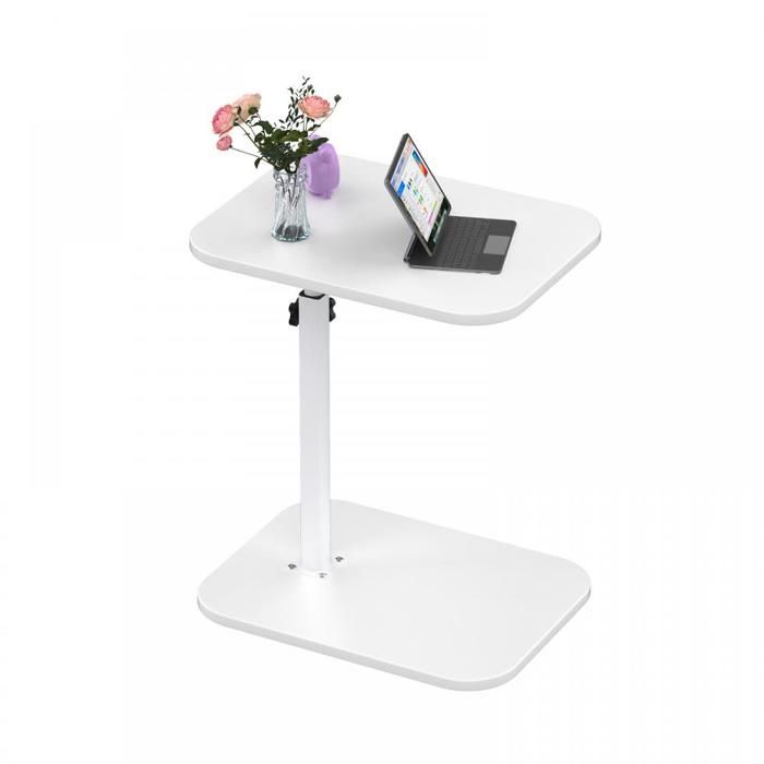 SUPFINE Table d’appoint Hauteur réglable 360 ° pivotant Bout de Canapé C Form Tables Canapé Table Basse 40×30×43-72cm