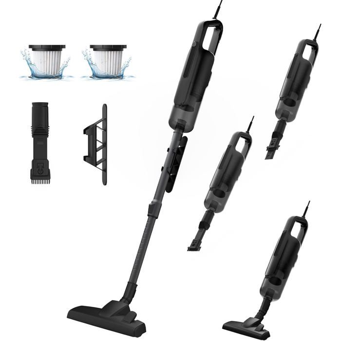 Aspirateur balai filaire - SUTEO - C8PRO - 60 000 Pa - 600W - Filtre HEPA lavable - Tube télescopique - Buse sans balais